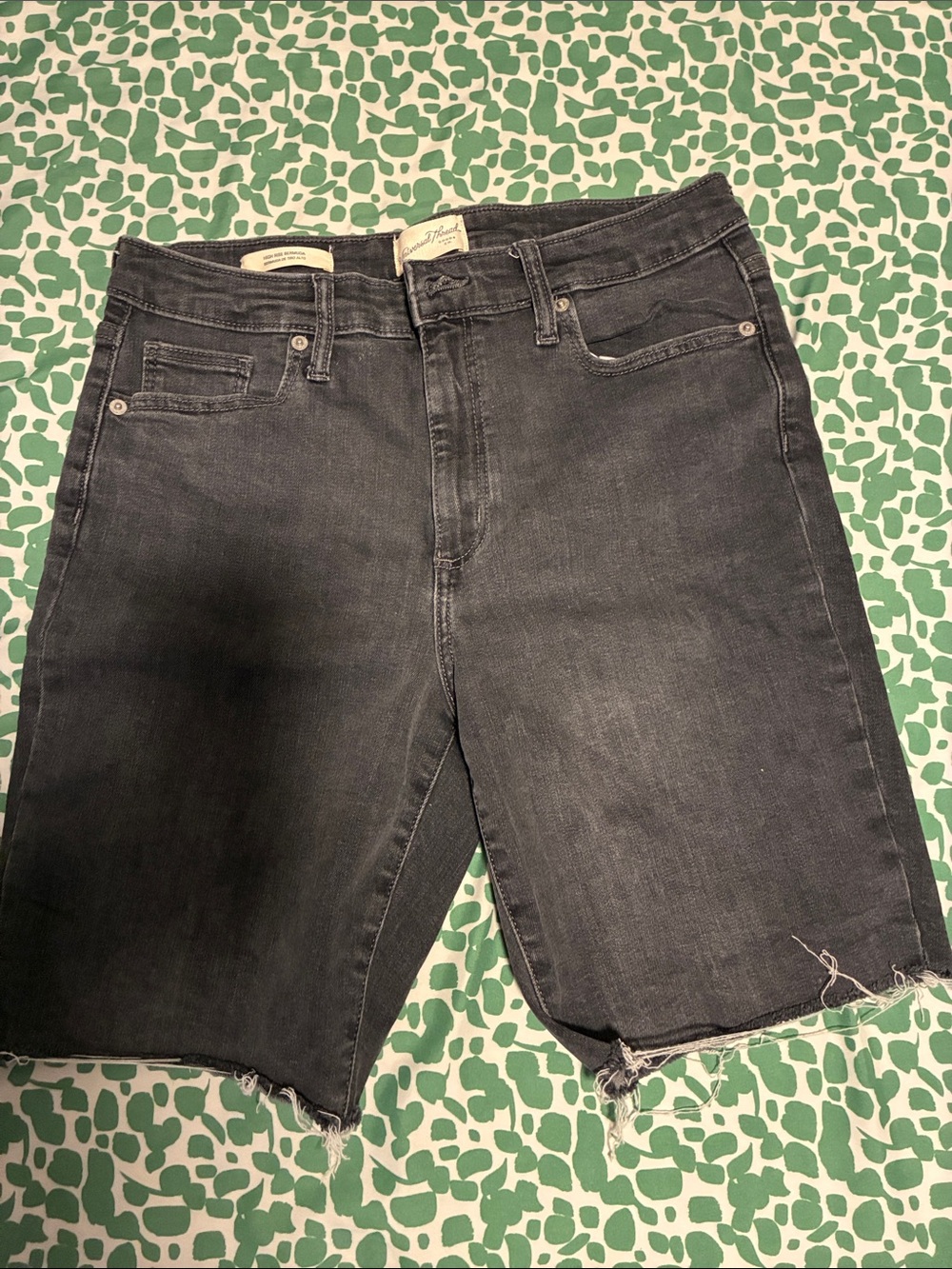 Universal Thread Men's Black Cut-Off Denim Shorts